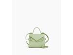 Petit sac à main double rabat Emilie en cuir grainé