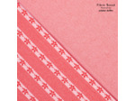 Fibre Mood - Tissu Jacquard de Coton Bio "Thea & Jules" Rayures Floral Rouge - coupon 2m