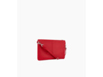 Pochette zippée avec bandoulière amovible Charlotte en cuir lisse