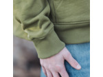 See You at Six - Tissu Jersey Bord-Cotes Épais Uni Couleur Vert Mousse de Tourbe