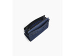Sac porté épaule grand modèle Emie en cuir suède effet denim