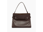 Sac porté épaule modèle maxi Emie en cuir lisse et nubuck