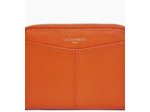 Porte monnaie zippé avec porte cartes amovible Charlotte en cuir lisse