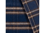 Sélection Coup de Coudre - Tissu Lainage Rayures Beiges sur le Fond Bleu Marine