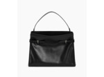 Sac porté épaule modèle maxi Emie en cuir lisse et refente de velours
