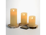Coffret de 3 bougies Led en cire avec télécommande