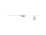 Bracelet Murat Les Pavés en argent rhodié et oxyde de zirconium
