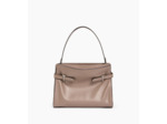 Sac porté épaule grand modèle Emie en cuir lisse et nubuck