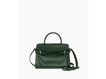 Sac à main moyen modèle Emie en cuir lisse et refente de velours