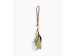 Charms fleur en cuir grainé