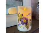 Bougie Led en cire Fleurs Séchées