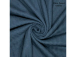 Fibre Mood - Tissu Maille de Coton Gros Côtes Uni Couleur Bleu Gris