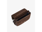 Petit sac bandoulière Aurore en cuir refente de velours embossé crocodile