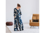 See You at Six - Tissu Mélange Lin et Viscose Imprimé “Drifting Course”