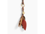 Charms fleur en cuir lisse