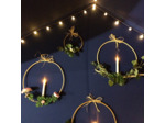 Cercle végétal Eucalyptus et Bougie Led ø 30cm