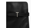 Sac porté épaule modèle maxi Emie en cuir lisse et refente de velours