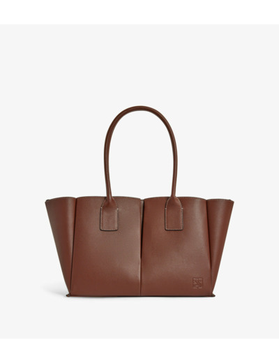 Grand sac cabas Elena en cuir grainé