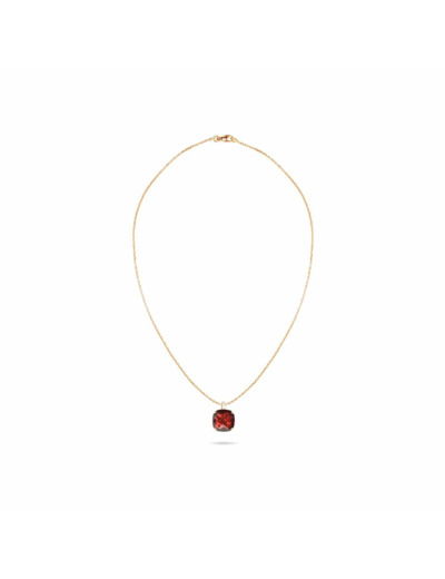 Collier Cesare Pompanon Poppy Blue en or rose et Grenat