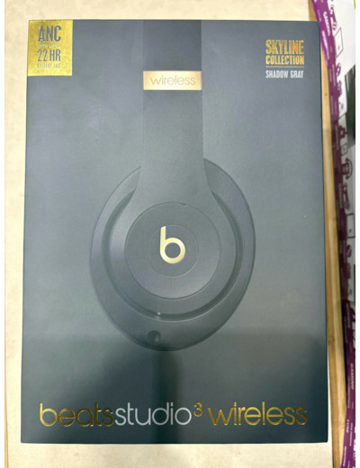 Casque Beats Studio3 Wireless - The Beats Skyline Collection - écouteurs avec micro - circum - aural - Bluetooth - sans fil - Suppresseur de bruit actif - isolation acoustique - gris ombré