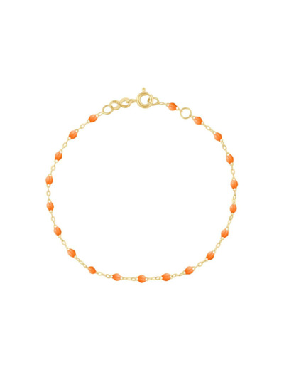 Bracelet Gigi Clozeau Classique en or jaune et résine mandarine, 17cm