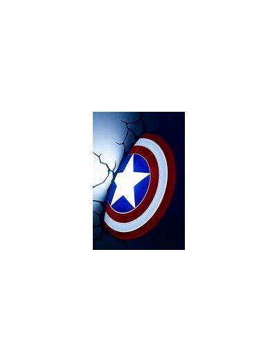 3D Light FX- Marvel Applique Murale du Bouclier de Captain America Décoration - 3D Light FX-