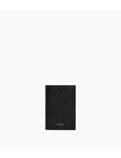 Portefeuille vertical moyen modèle zippé 2 volets Lucien en cuir grainé
