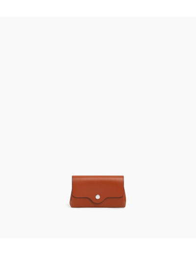 Porte monnaie Sans couture en cuir lisse