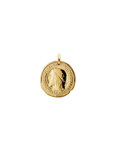 Médaille Arthus Bertrand Baptême Christ Roi en or jaune, 18 mm