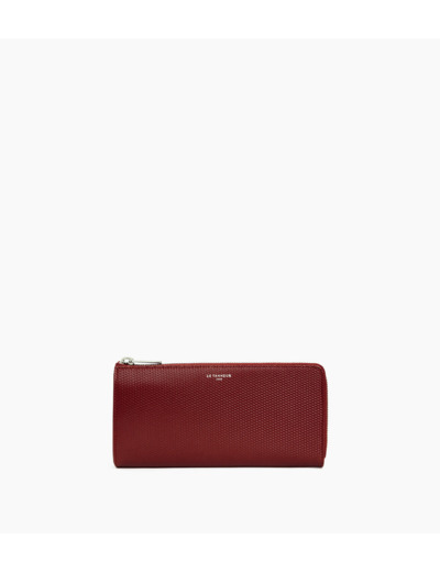 Compagnon zippé Emilie en cuir signature T