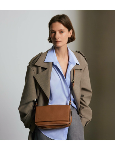 Petit sac bandoulière Aurore en cuir grainé