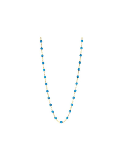 Collier Gigi Clozeau Classique en or jaune et résine azur, taille 45cm