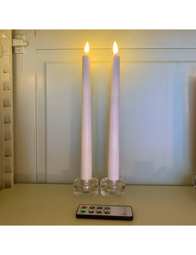 Coffret de 2 bougies Flambeaux Led avec télécommande