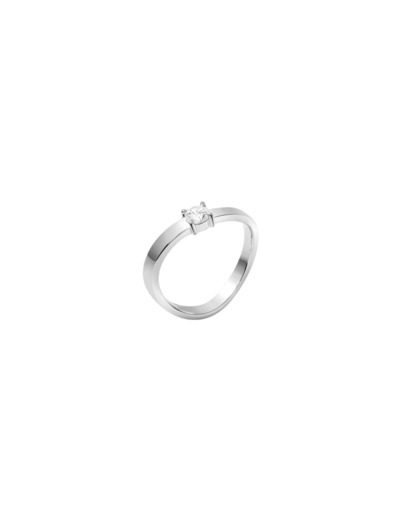 Bague Murat Seine en argent rhodié et oxyde de zirconium