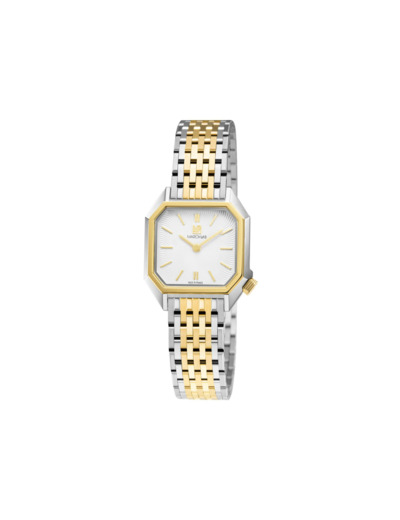 Montre March LA.B Lady Mansart Electrique - Metalic - Acier poli-brossé 9 maillons bicolore