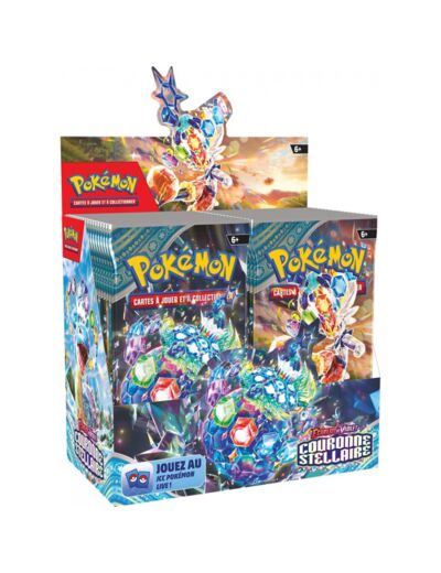 Pokémon Display 36 Boosters EV07 Ecarlate et Violet Couronne Stellaire (Neuf scellé, sous blister en Français)