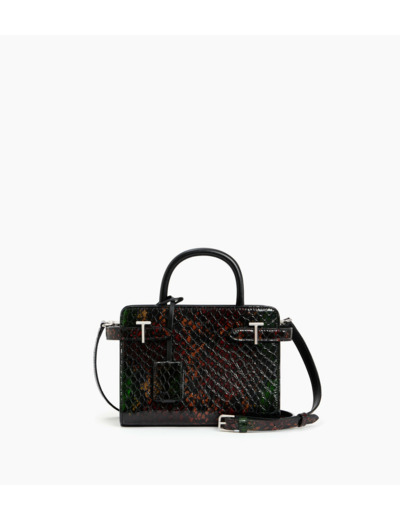 Petit sac à main Emilie en cuir effet python