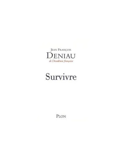 Livre Survivre