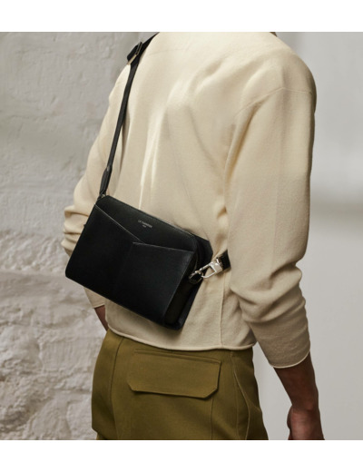 Pochette avec dragonne Anatole en cuir liégé et cuir lisse