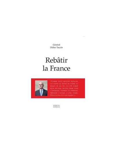 Livre Rebâtir La France