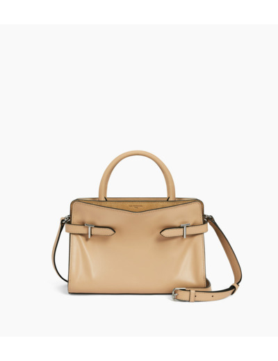 Sac à main moyen modèle Emie en cuir lisse et nubuck
