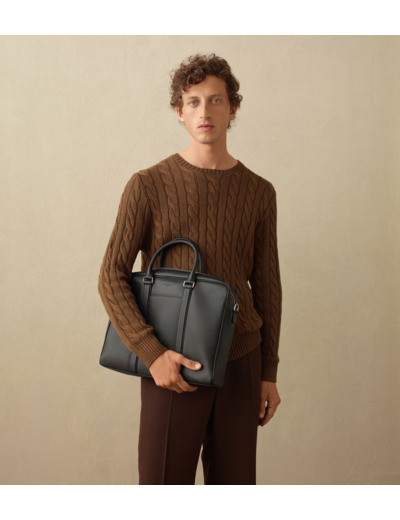 Porte documents 15" Charles en cuir grainé petit modèle