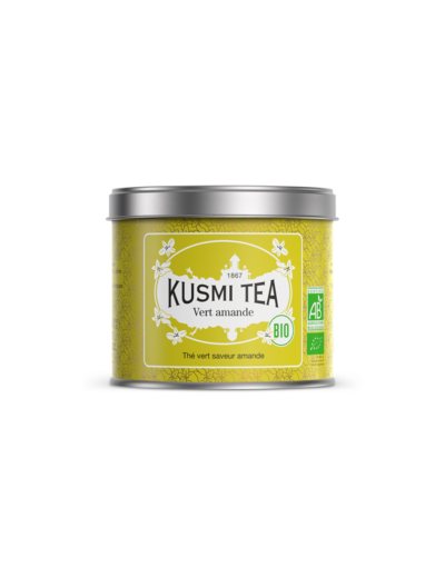 Thés Aromatisés Verts Vert Amande bio - Boîte métal 100 gr