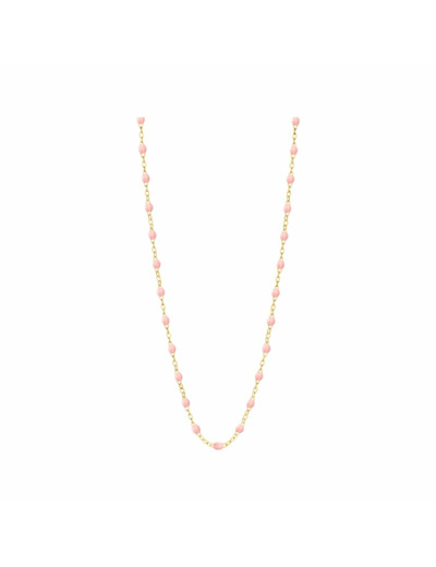 Collier Gigi Clozeau Classique en or jaune et résine rose bébé, 42cm