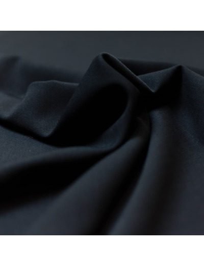 Sélection Coup de coudre - Tissu Crêpe de Laine Uni Couleur Noir