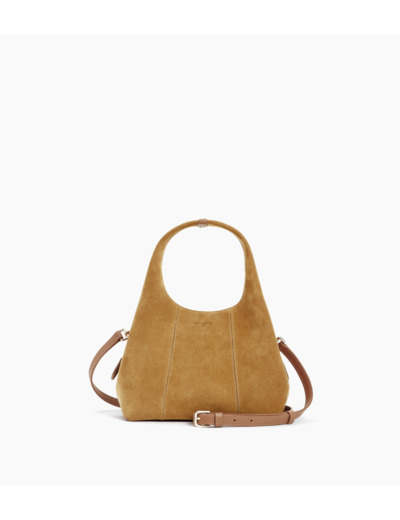 Petit sac à main Juliette en cuir refente de velours