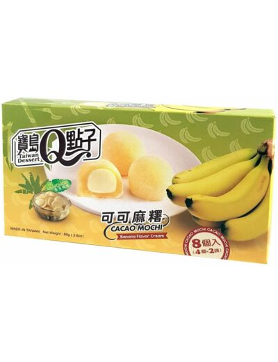 Mochi Cacao Banane - Taiwan Dessert 80g (8 pièces)