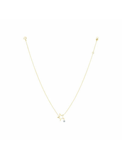 Collier La Brune & La Blonde POP en or jaune et diamants de 0.12ct