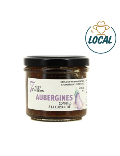 Aubergines confites à la coriandre - Les 7 collines