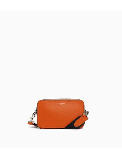 Petite sacoche 2 compartiments Emile en cuir grainé